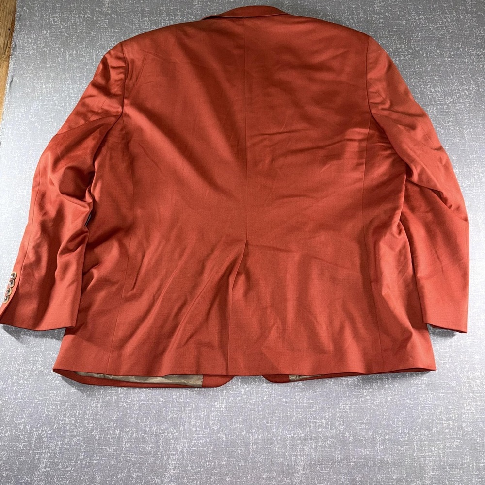 Turnbury Blazer Mens 50R Orange Wool Blend Two Button Sport Coat Jacket - Picture 11 of 11